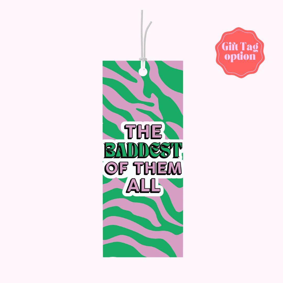 Baddest of them all - Green & Purple Just Because Greeting C - Image 4