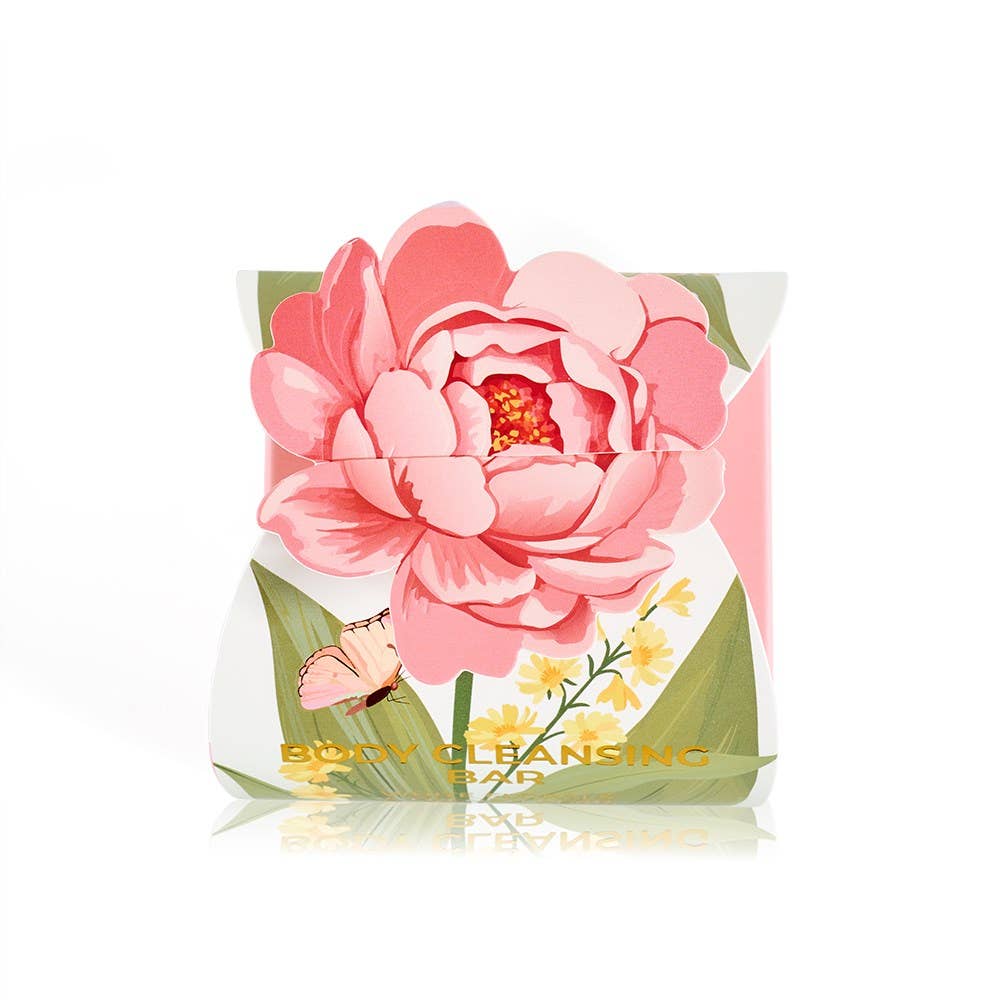 Body Cleansing Bar Gift Box - Pink Flower - White Florals & French Pear - Image 3