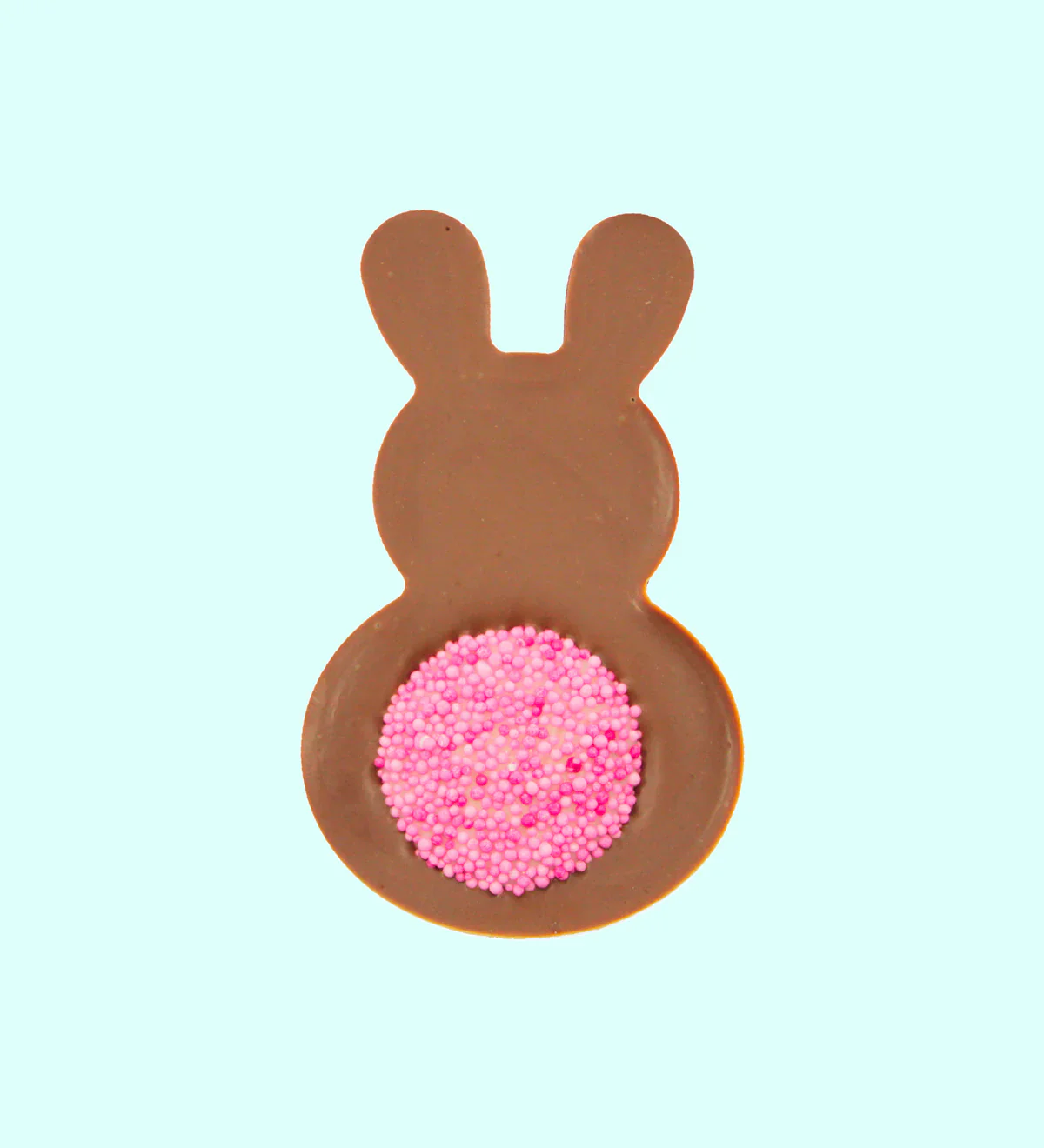 Chocolate Bunny with coloured Freckle Tail I Freckleberry - Milk chocolate - Pink Tail - Image 2
