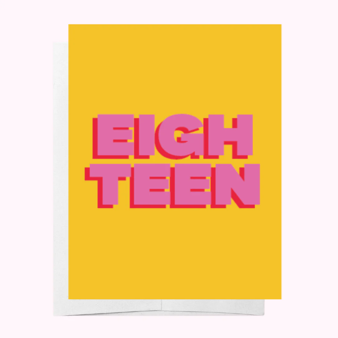 Eighteen - Age Milestone Birthday Card