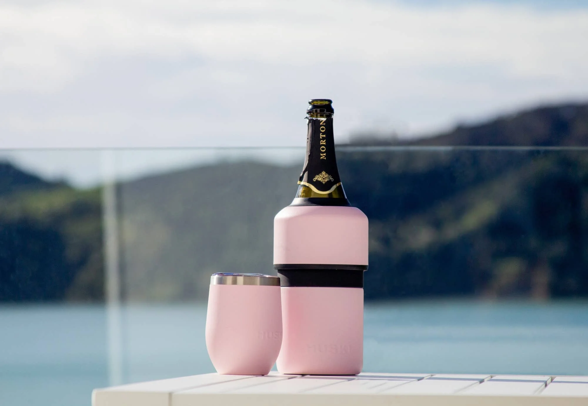 Huski Wine Cooler - Powder Pink - Image 2