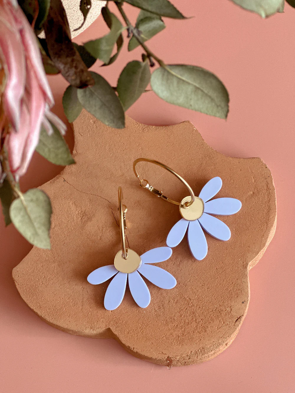 Jumbo Daisy Hoop Earrings - Image 5