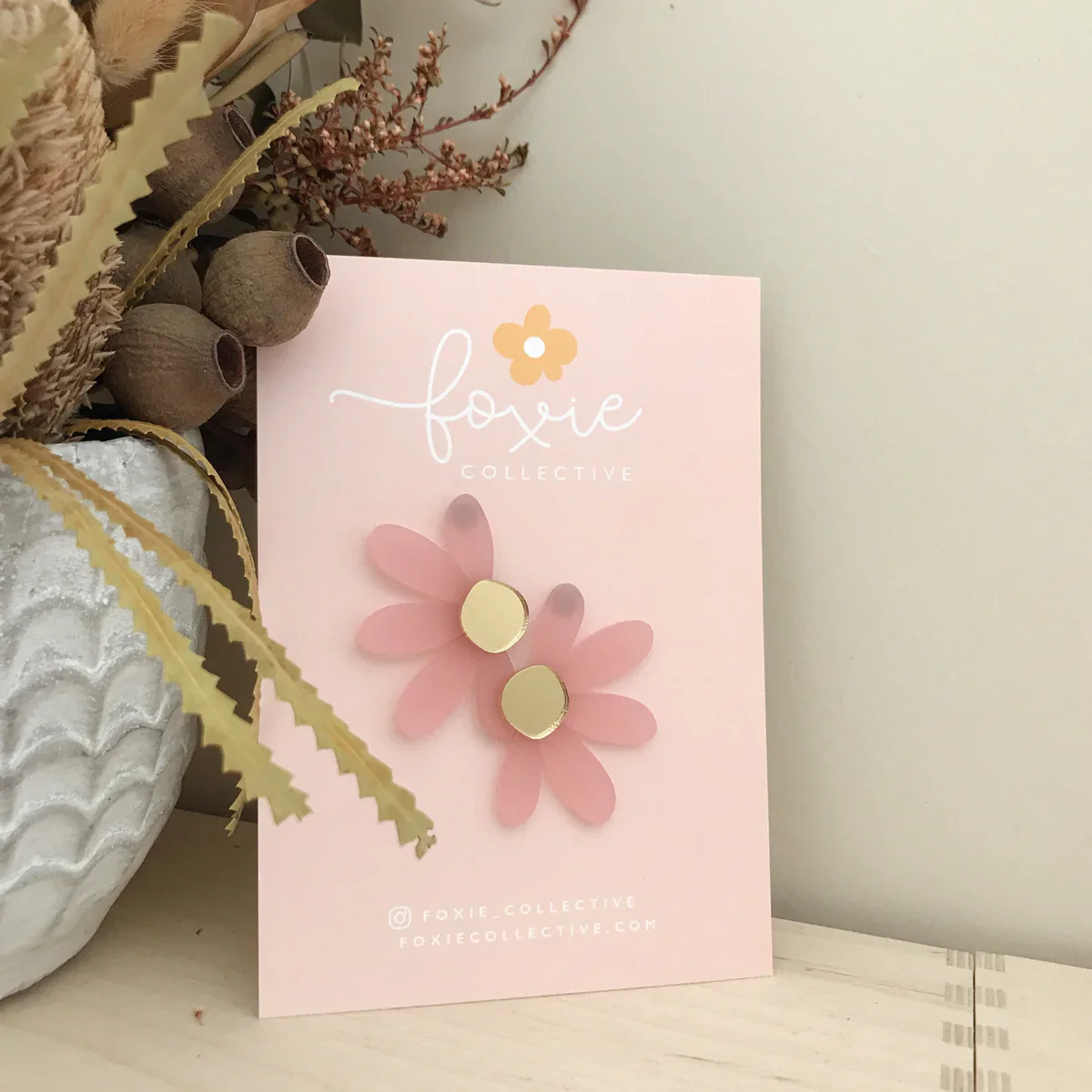 Large Flower Stud Earrings - Image 6