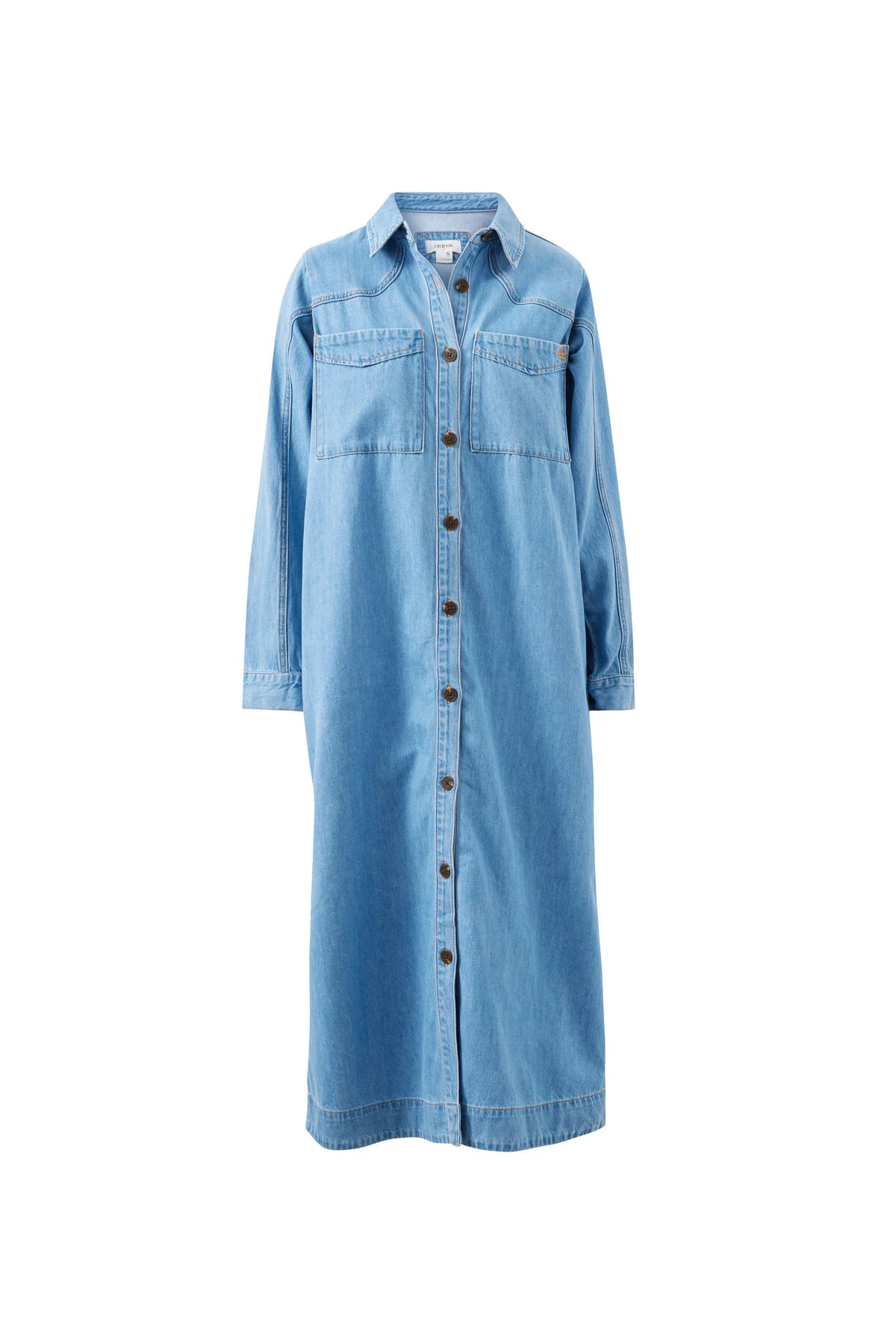 Rae Long Sleeve Midi Dress - new vintage blue - Image 2