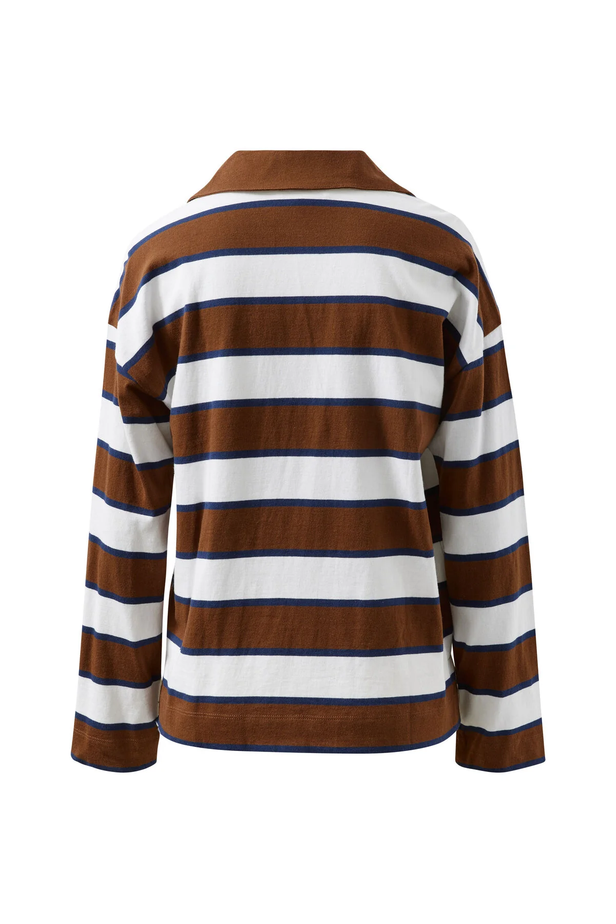 Shelby Slouchy Rugby Top - Toffee/White/Heritage Navy - Image 4
