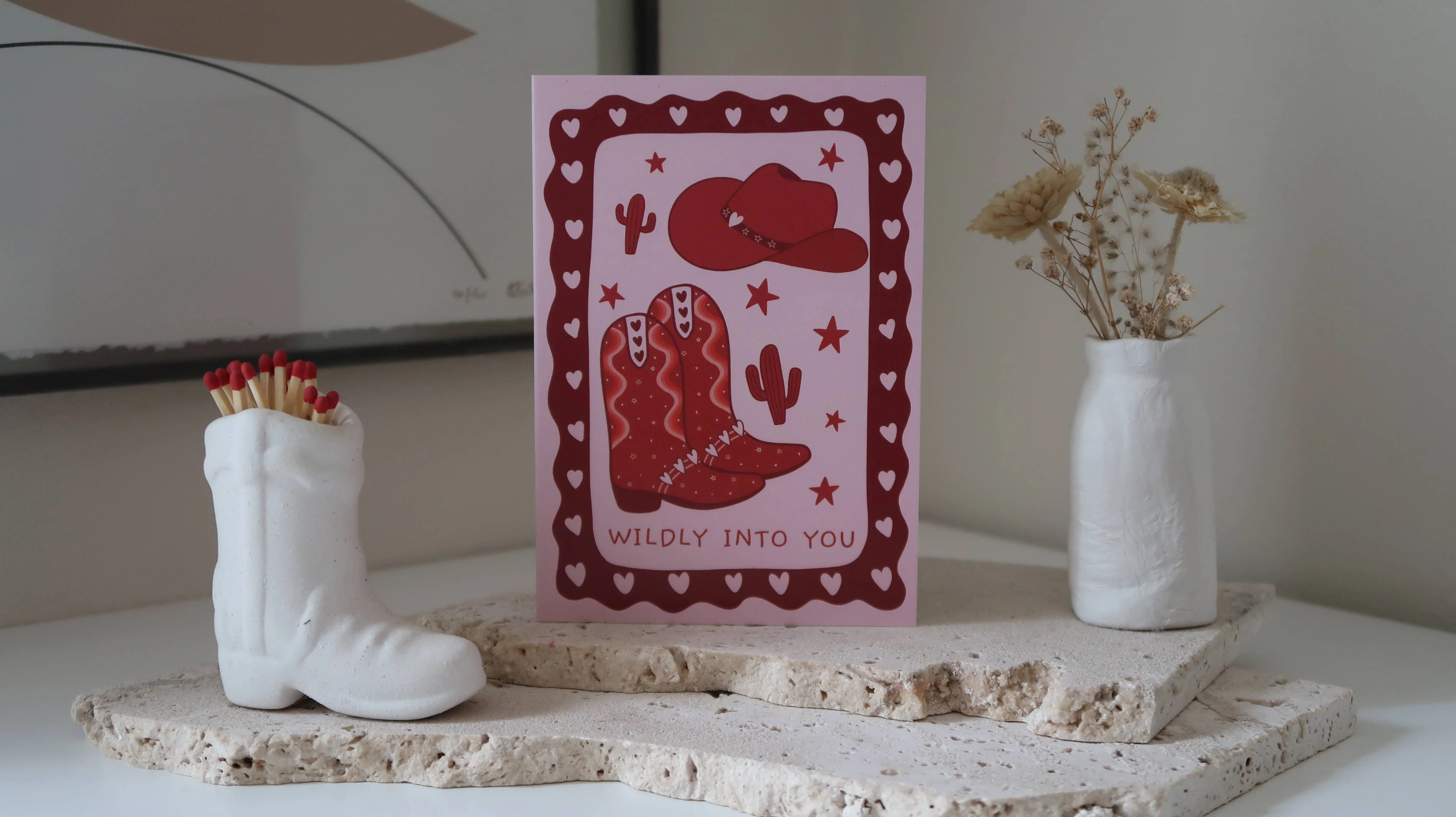 Valentine's Day Card | Wildly Into You, Cowboy boot, Love - Image 2